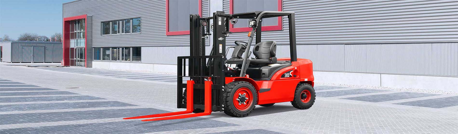 Forklift hire in Crawley unloading pallets from a commercial truck